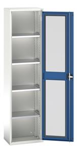 Verso 525W x 350D x 2000H Window Cupboard 4 Shelves Verso Glazed Clear View Storage Cupboards for Tools with Shelves 18/16926073.11 Verso 525W x 350D x 2000H Win Cupd 4S.jpg